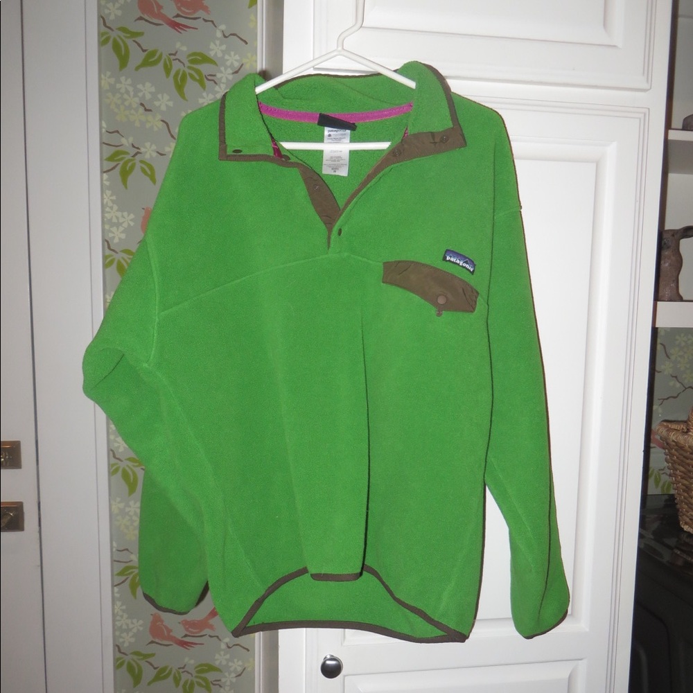 Patagonia Green Lightweight Snap Fleece Pullover